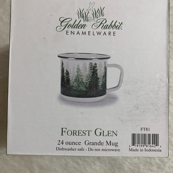 Golden Rabbit Enamelware Forest Glen Pattern Mug - Picture 2 of 4